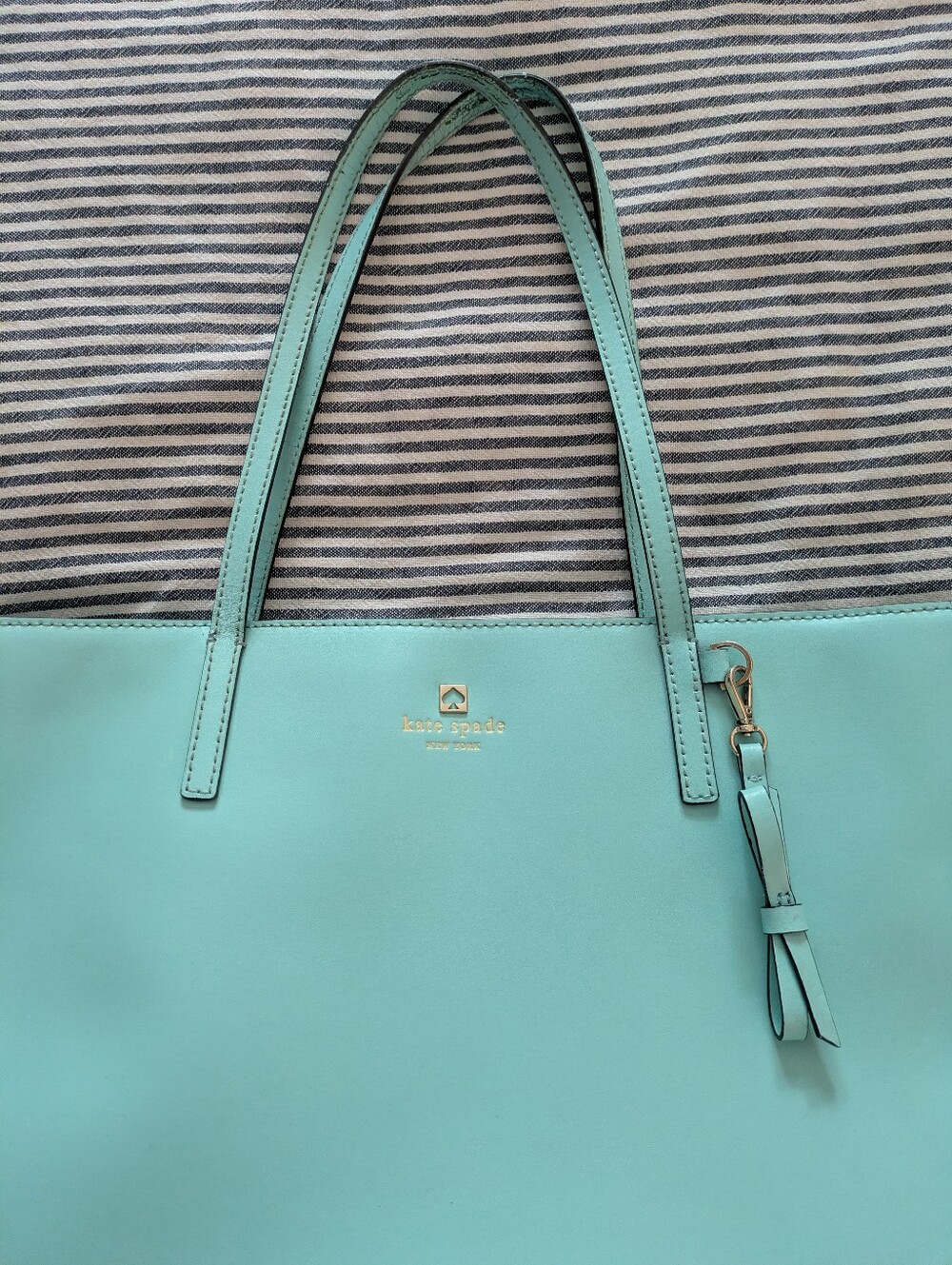 Kate Spade Teal Leather Tote - Picture 4 of 12